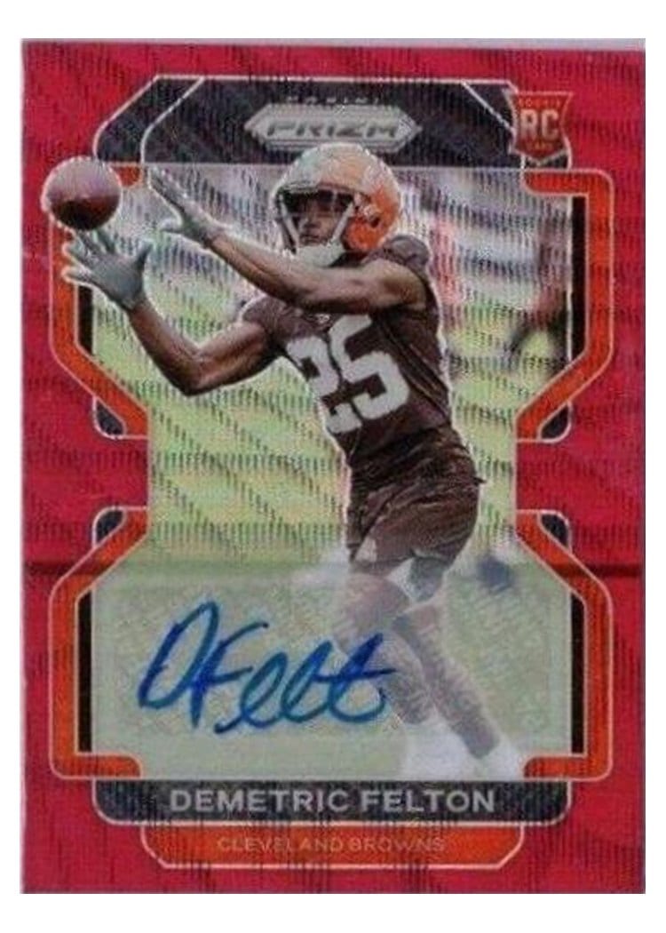 2021 Panini Prizm Base Set Demetric Felton #411 card