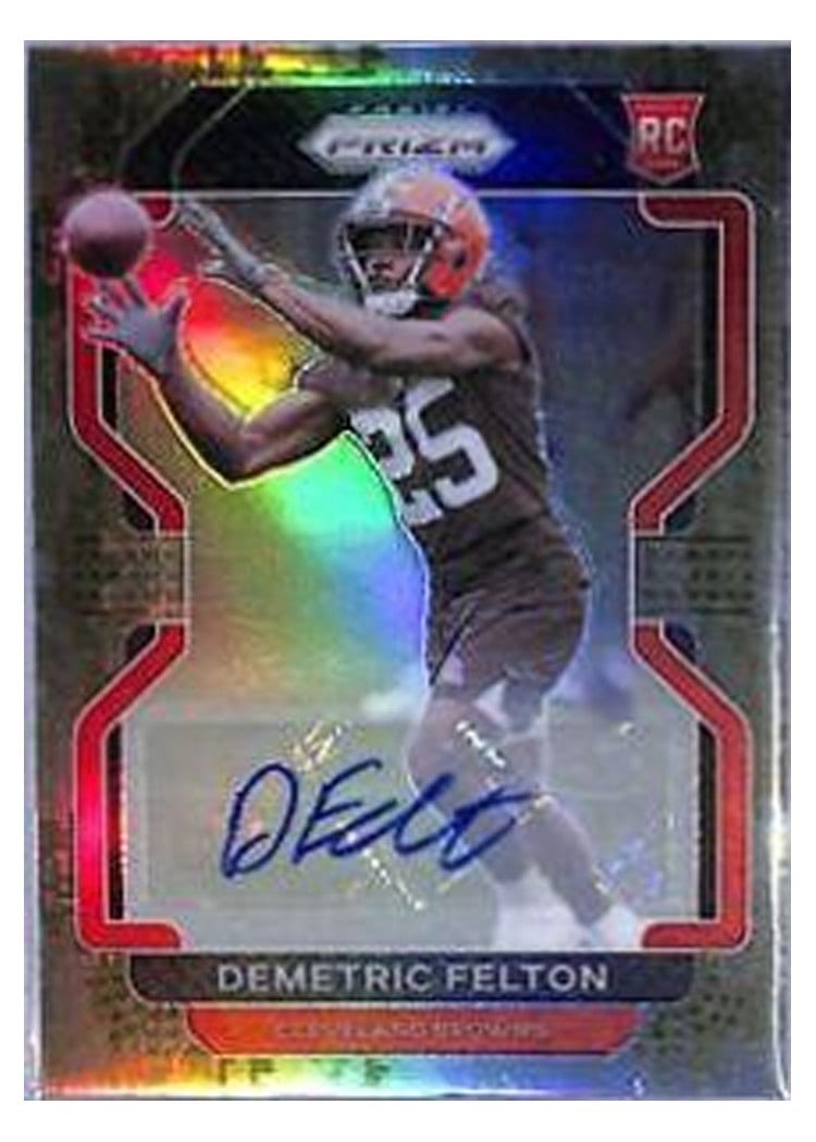 2021 Panini Prizm Base Set Demetric Felton #411 card
