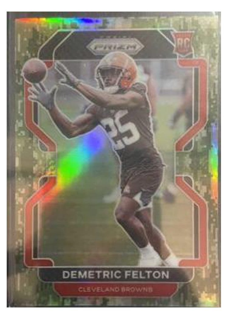 2021 Panini Prizm Base Set Demetric Felton #411 card