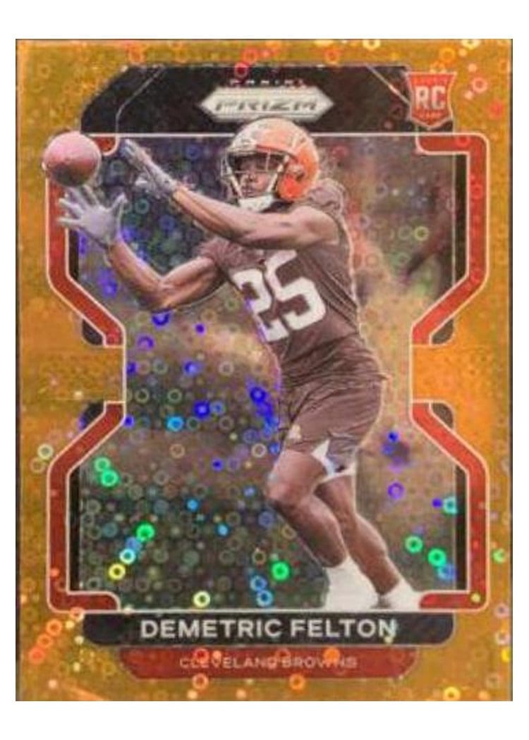 2021 Panini Prizm Base Set Demetric Felton #411 card