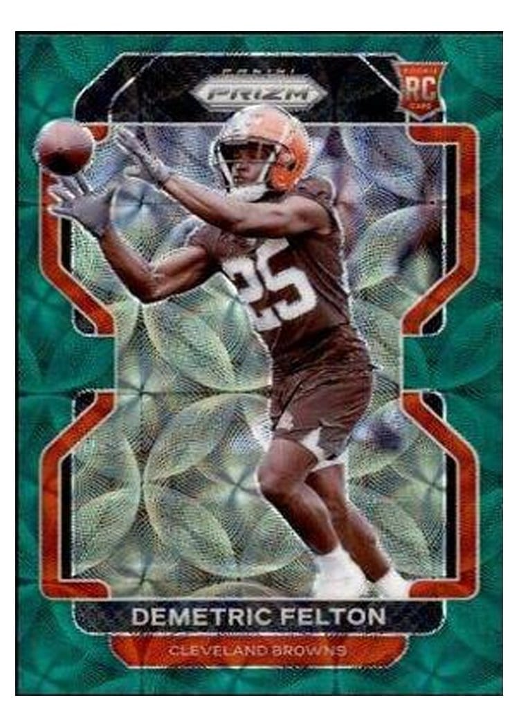 2021 Panini Prizm Base Set Demetric Felton #411 card