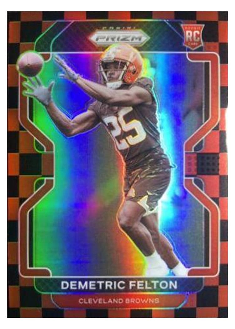 2021 Panini Prizm Base Set Demetric Felton #411 card
