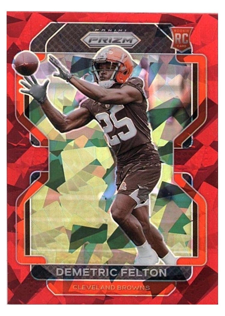 2021 Panini Prizm Base Set Demetric Felton #411 card
