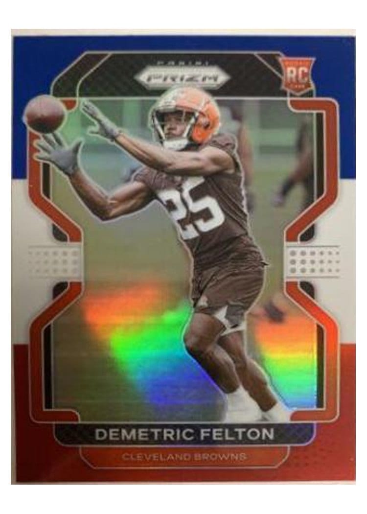 2021 Panini Prizm Base Set Demetric Felton #411 card