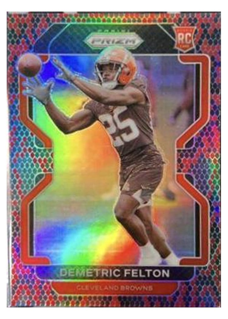 2021 Panini Prizm Base Set Demetric Felton #411 card