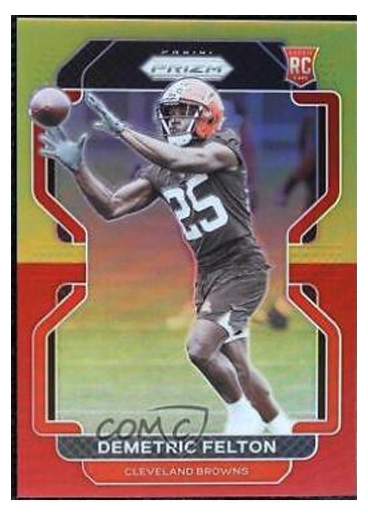 2021 Panini Prizm Base Set Demetric Felton #411 card