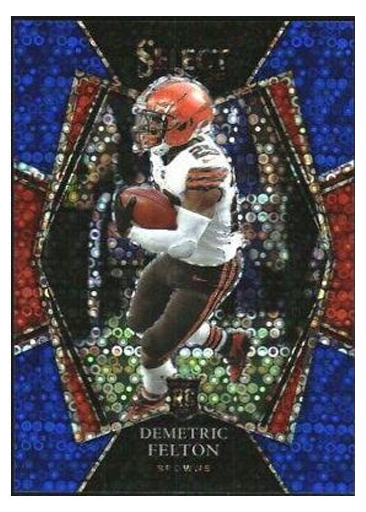 2021 Panini Select Base Set Demetric Felton Blue Disco #197 card