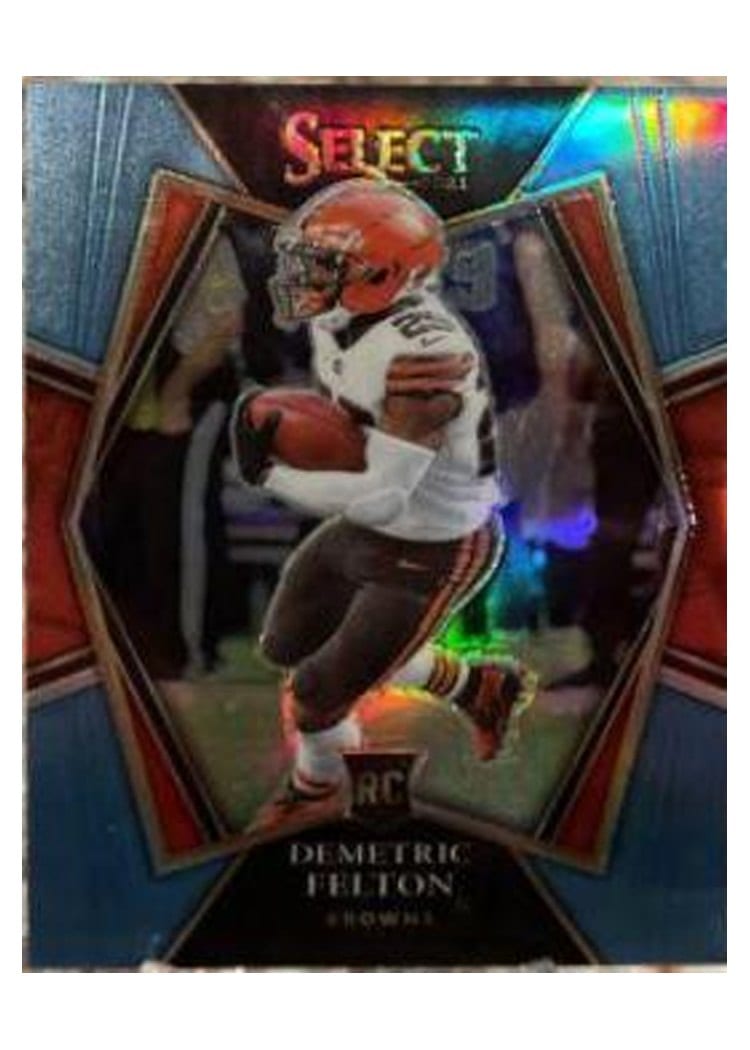 2021 Panini Select Base Set Demetric Felton Blue #197 card
