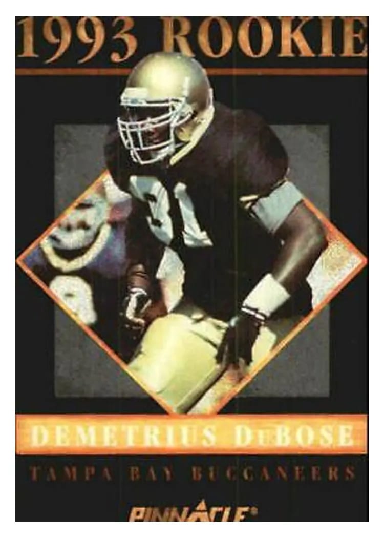 1993 Pinnacle Rookies Demetrius DuBose #21 card