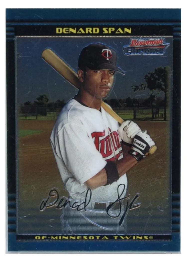 2002 Bowman Chrome Draft Picks Denard Span #20 card