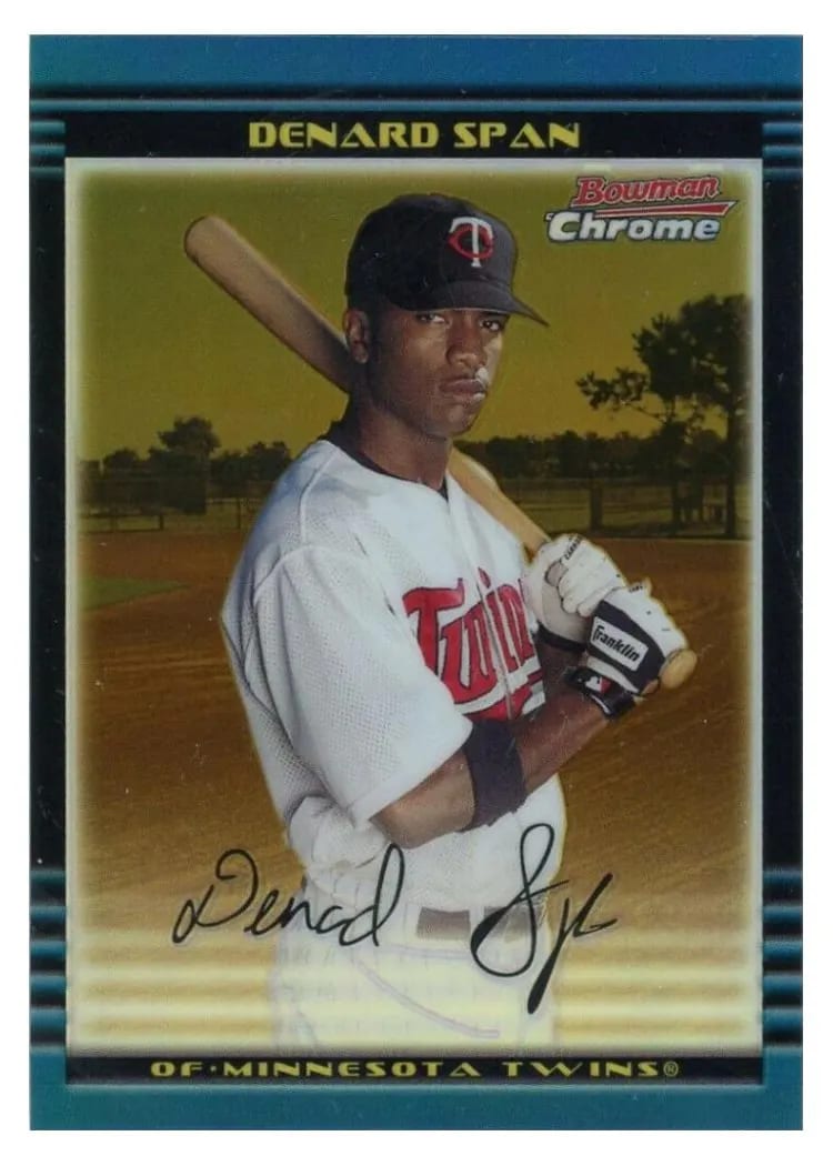 2002 Bowman Chrome Draft Picks Denard Span #20 card