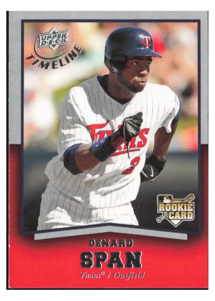 2008 Upper Deck Timeline Denard Span #77 card