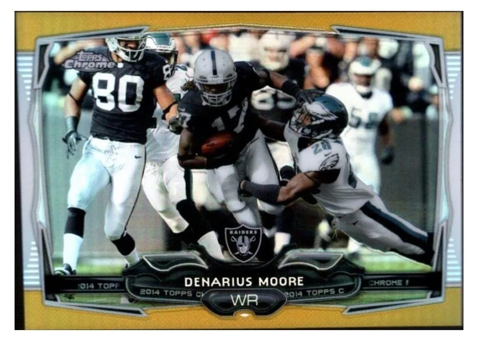 2014 Topps Chrome Mini Denarius Moore #75 card