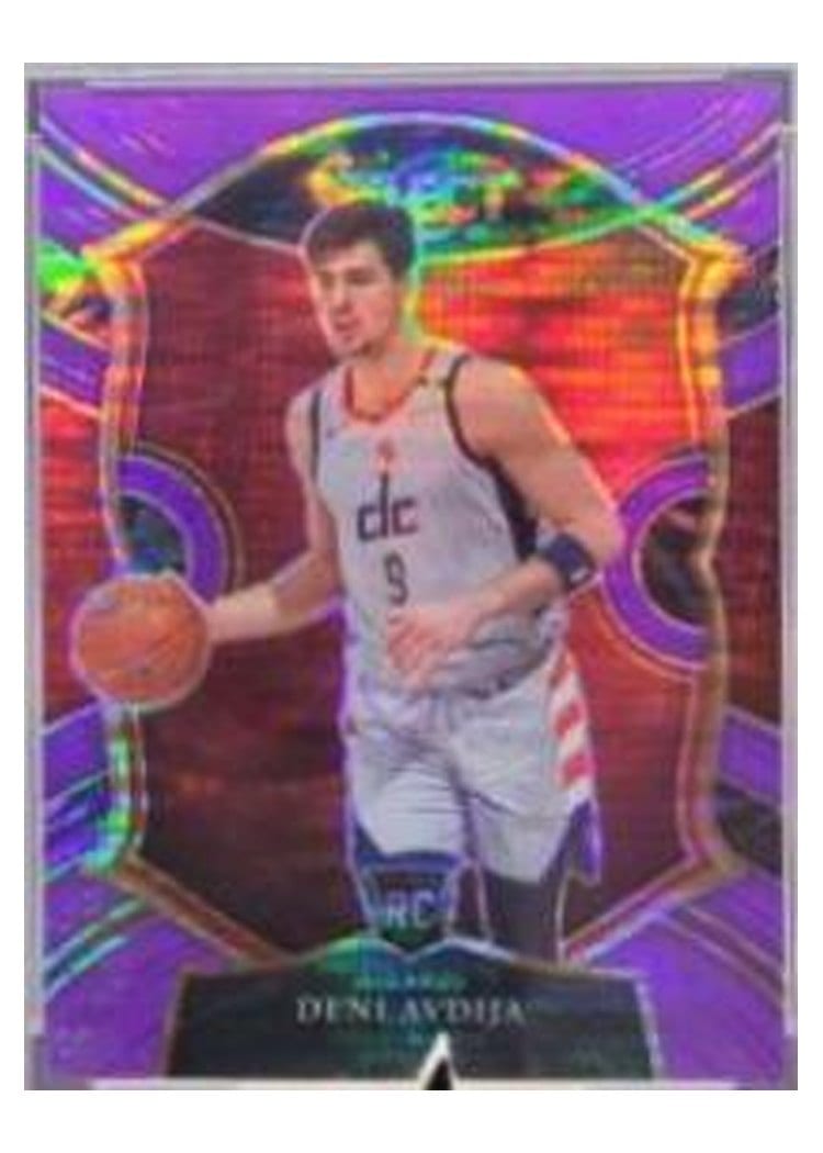 2020-21 Panini Select Base Set Deni Avdija Neon Purple Pulsar #292 card