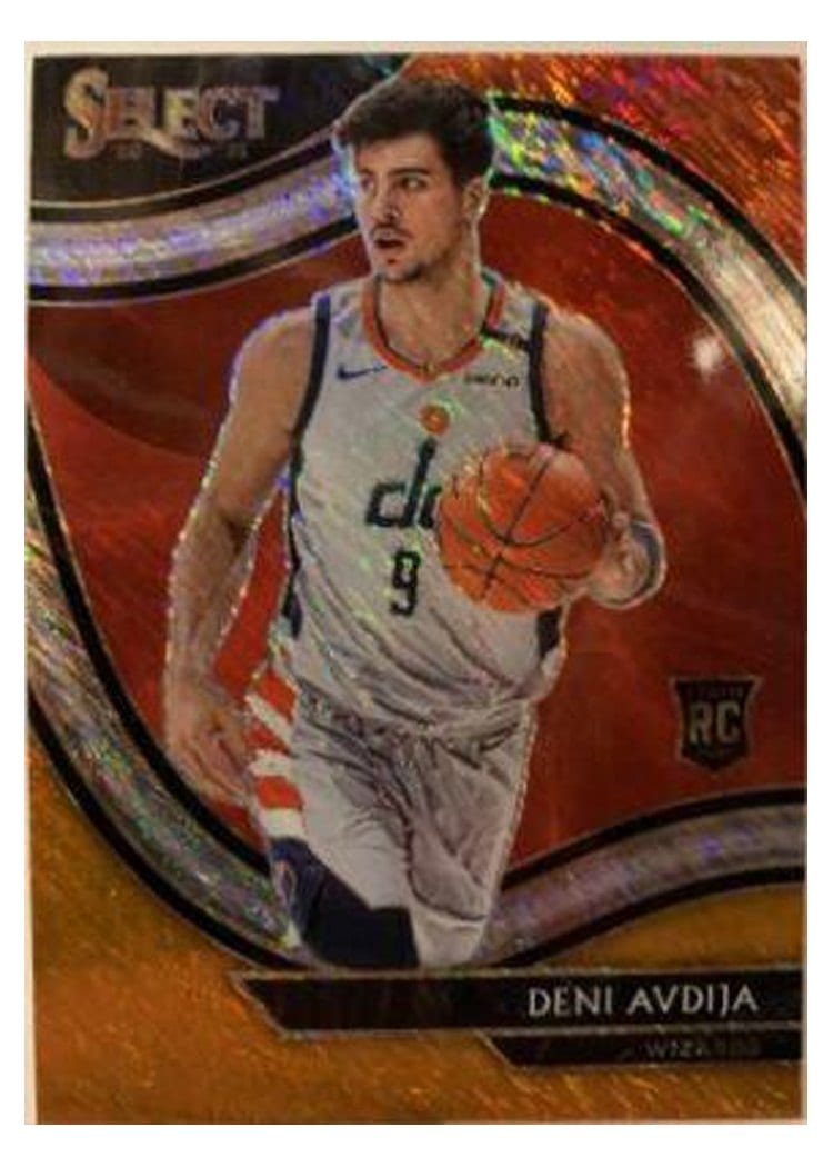2020-21 Panini Select Base Set Deni Avdija Red White Orange Shimmer #292 card