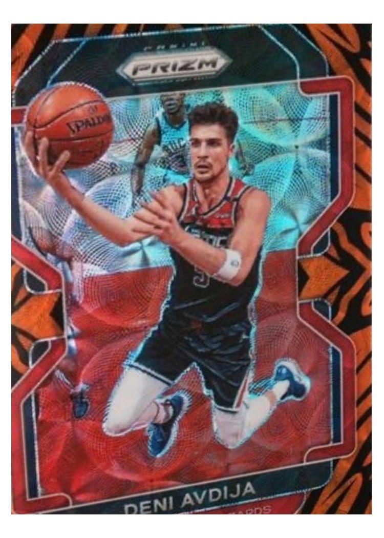 2021-22 Panini Prizm Base Set Deni Avdija Tiger Stripe Choice Prizm #79 card