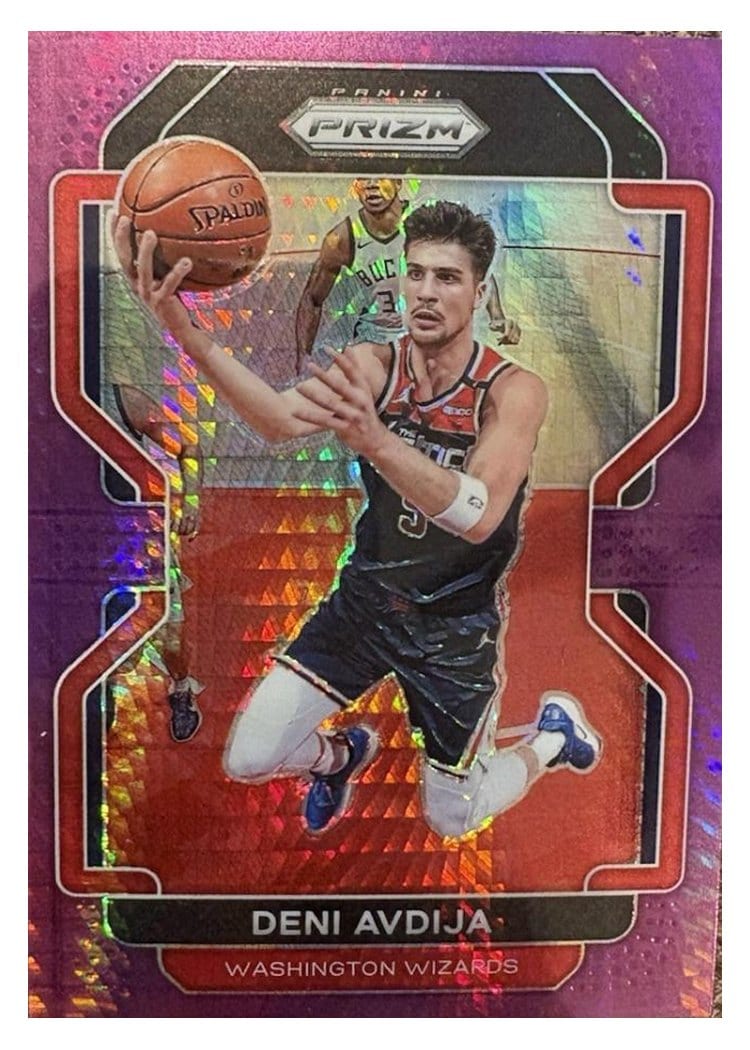2021-22 Panini Prizm Base Set Deni Avdija Purple Hyper Prizm #79 card