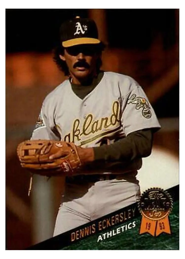 1993 Leaf Dennis Eckersley #72 card