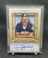 2024 Topps Gilded Collection Gold Frame Hall of Famers Autographs Dennis Eckersley #HAFA-DE card