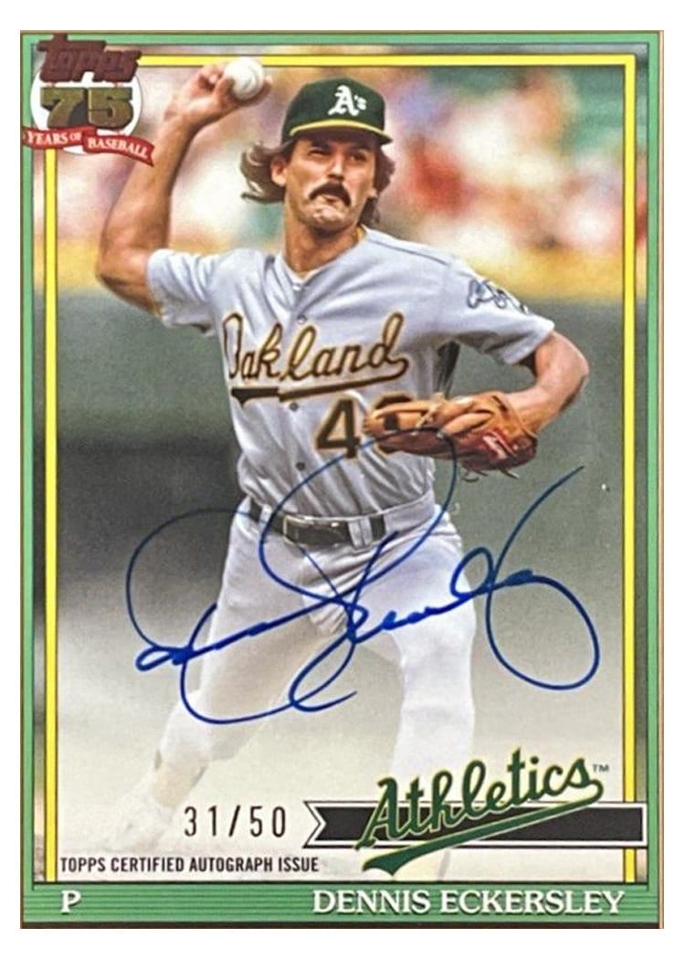 2026 Topps 1991 Topps Autographs Dennis Eckersley #91A-DE card