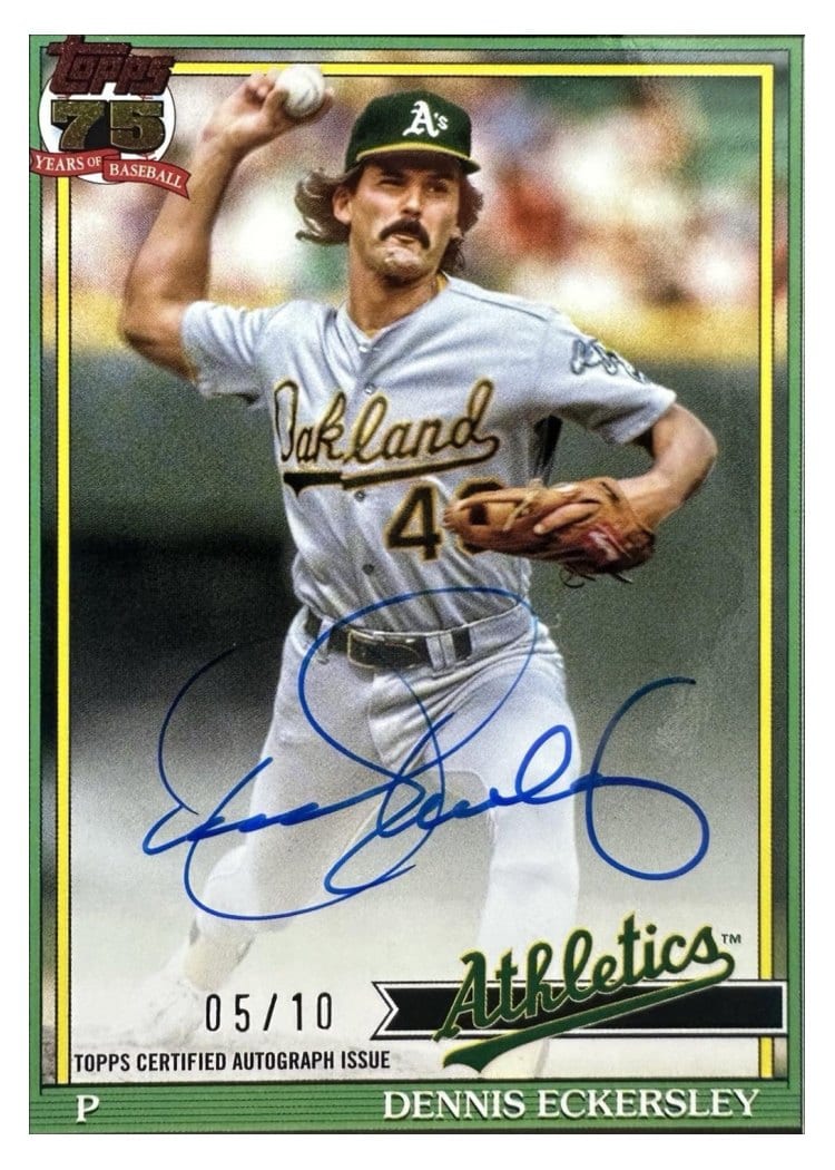 2026 Topps 1991 Topps Autographs Dennis Eckersley #91A-DE card