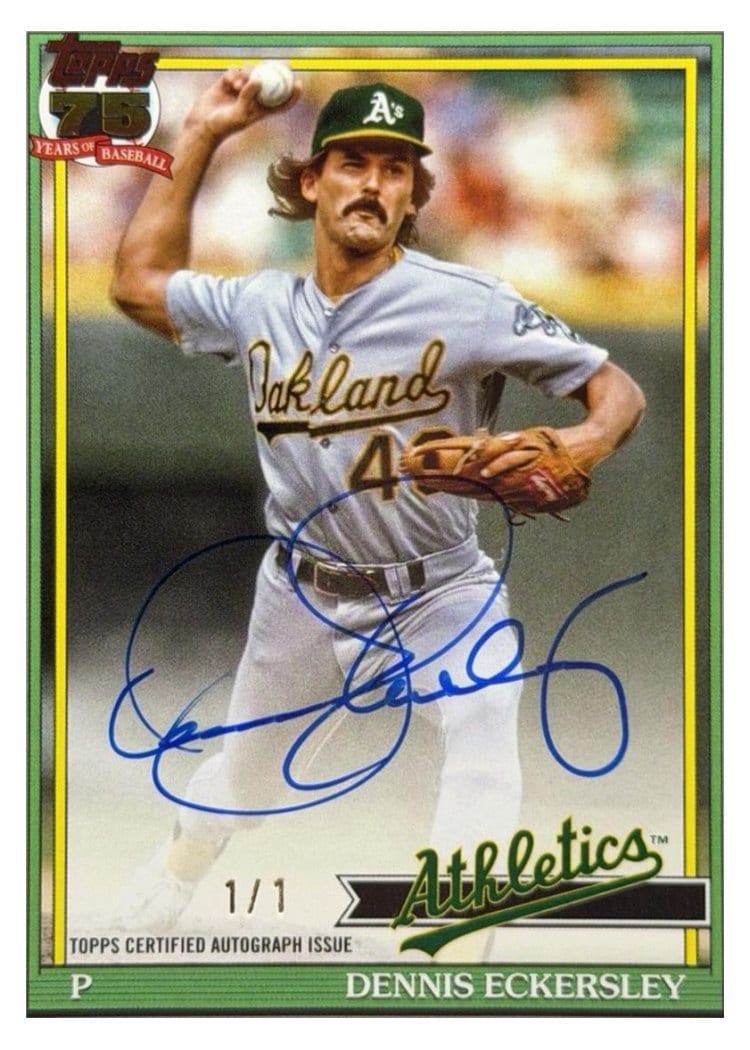2026 Topps 1991 Topps Autographs Dennis Eckersley #91A-DE card