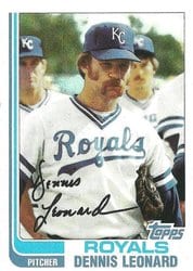 1982 Topps Base Set Dennis Leonard #495 card