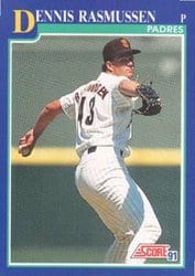 1991 Score Base Set Dennis Rasmussen #457 card