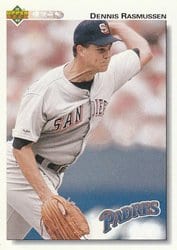 1992 Upper Deck Base Set Dennis Rasmussen #439 card