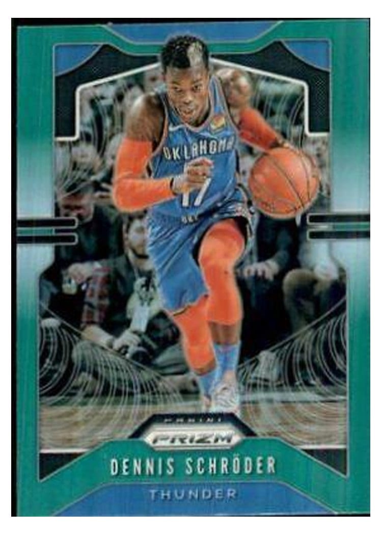 2019-20 Panini Prizm Base Set Dennis Schroder Green Prizm #186 card