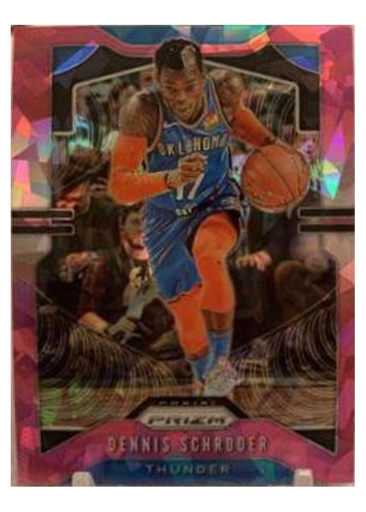 2019-20 Panini Prizm Base Set Dennis Schroder Pink Ice Prizm #186 card