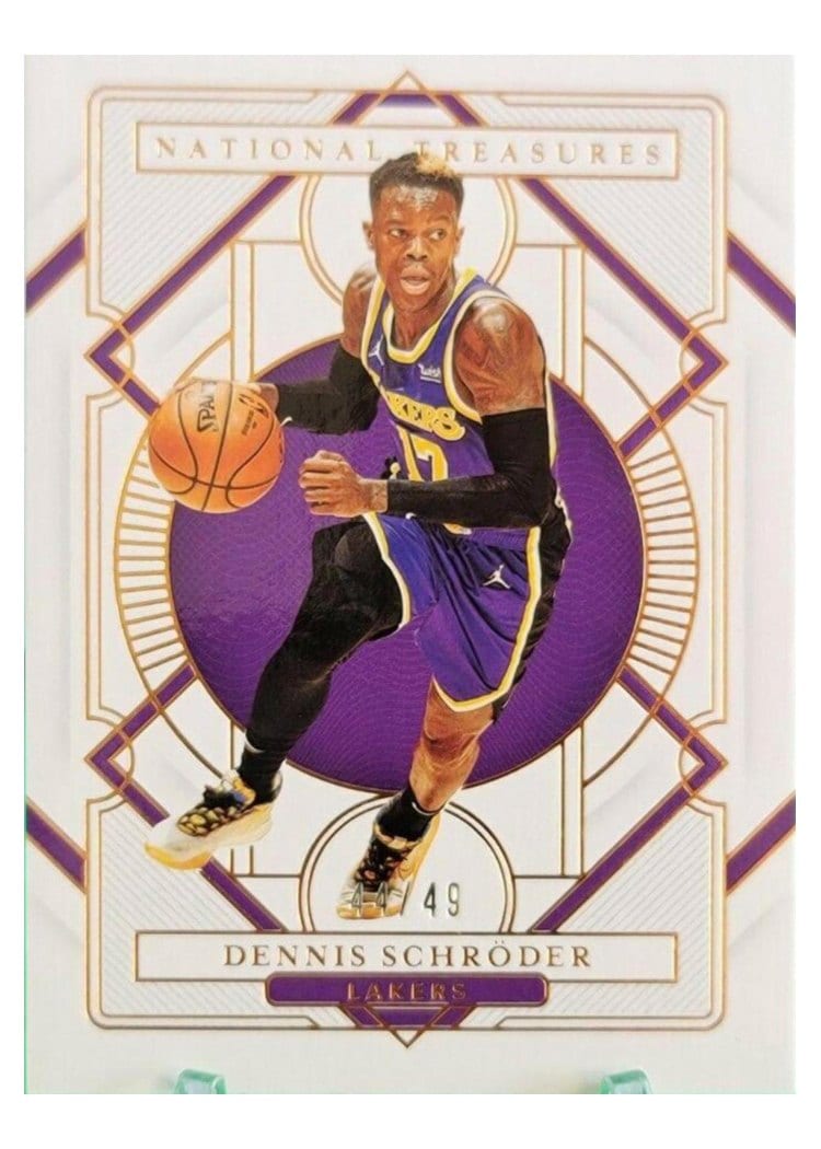 2020-21 Panini National Treasures Base Set Dennis Schroder #58 card