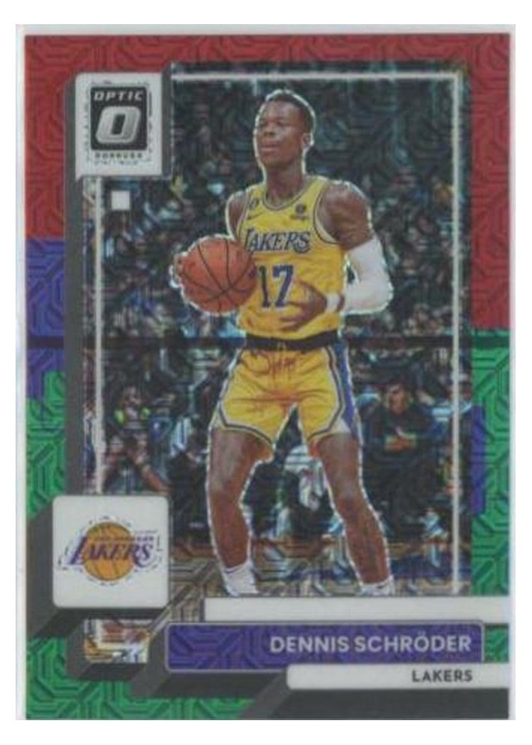 2022-23 Donruss Optic Base Set Dennis Schroder Choice Red Green #111 card