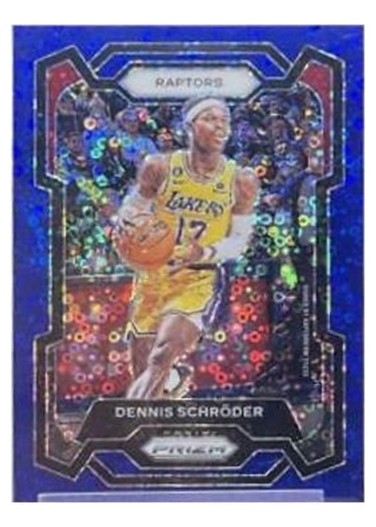 2023-24 Panini Prizm Base Set Dennis Schroder Fast Break Blue #265 card