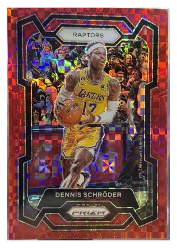 2023-24 Panini Prizm Base Set Dennis Schroder Red Power #265 card