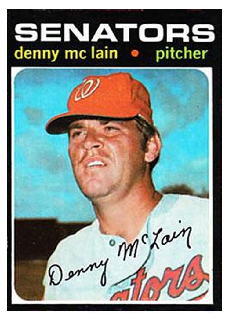 1971 Topps Denny McLain #750 card