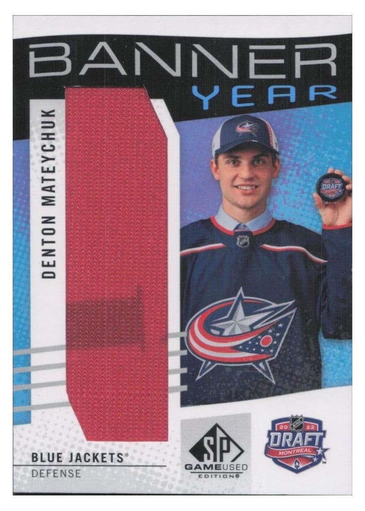 2025-26 SP Game Used NHL Draft Banner Year Relics Denton Mateychuk #BYD-DM card