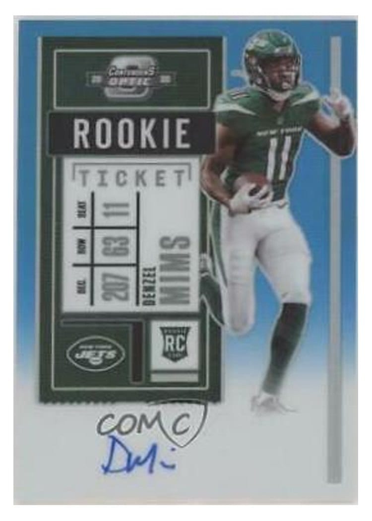 2020 Panini Contenders Optic Base Set Denzel Mims #125 card