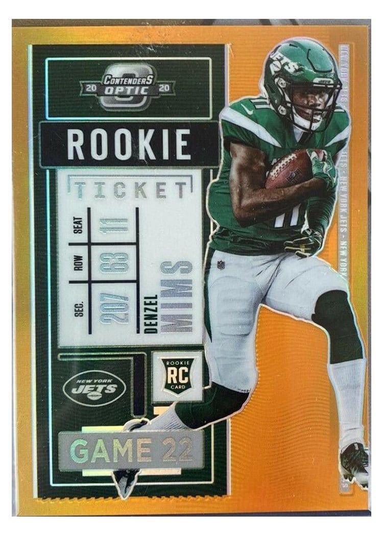 2020 Panini Contenders Optic Base Set Denzel Mims Orange #71 card