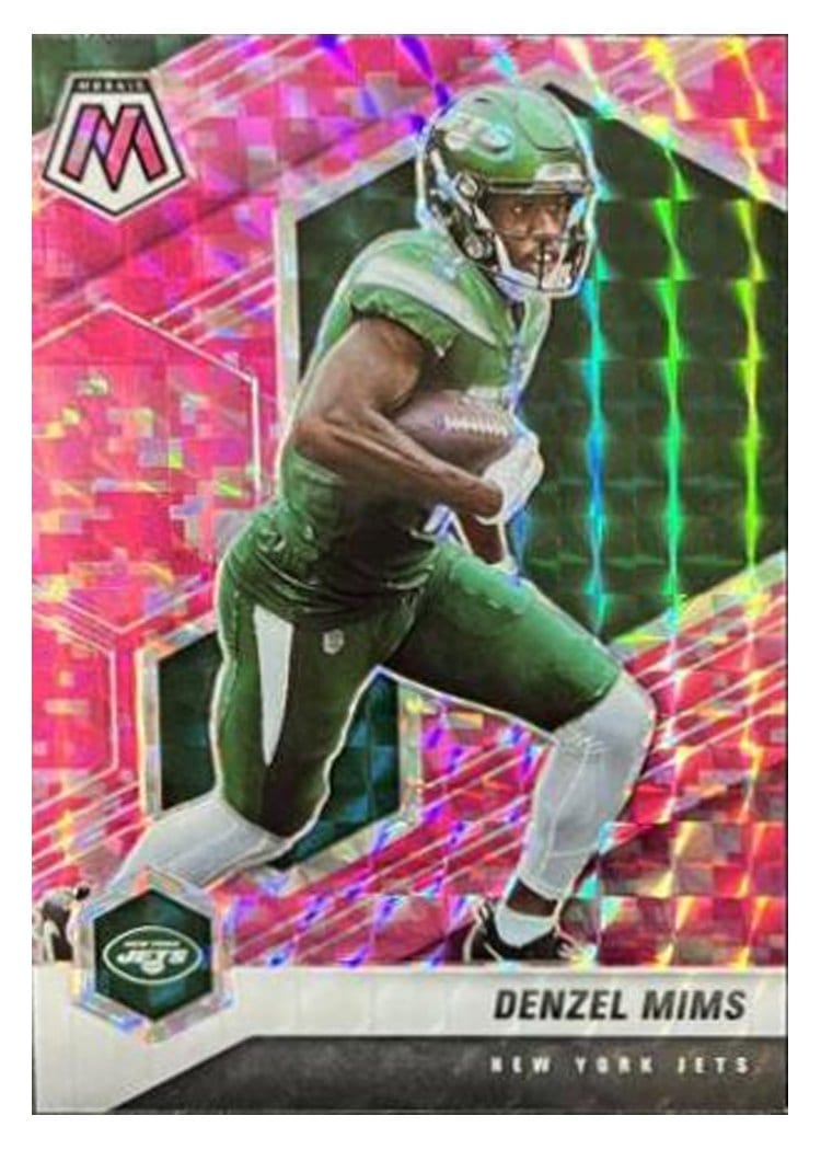 2021 Panini Mosaic Base Set Denzel Mims Camo Pink Mosaic #158 card