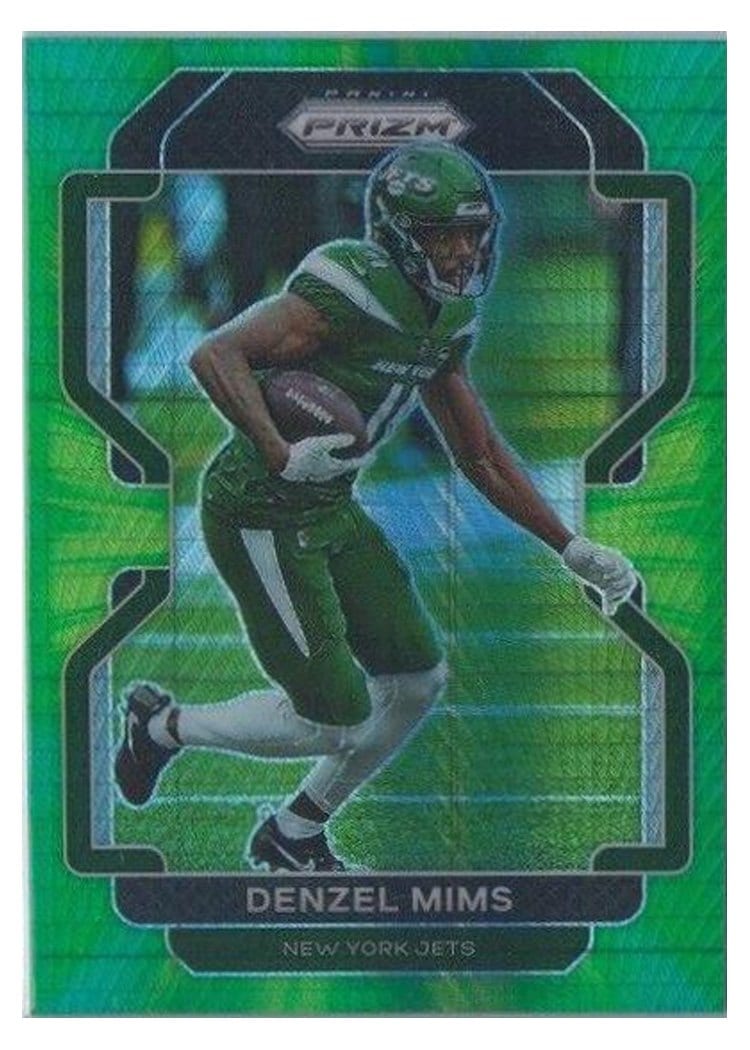 2021 Panini Prizm Base Set Denzel Mims Hyper Prizm #85 card