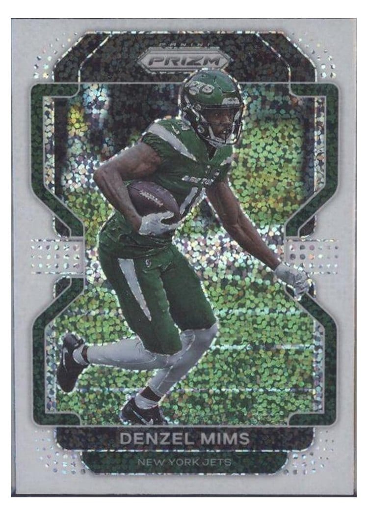 2021 Panini Prizm Base Set Denzel Mims White Sparkle Prizm #85 card