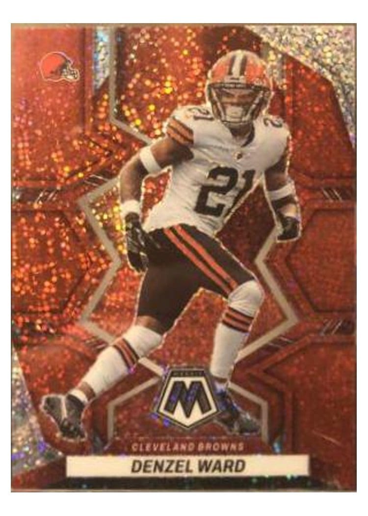 2022 Panini Mosaic Base Set Denzel Ward Red Sparkle #230 card