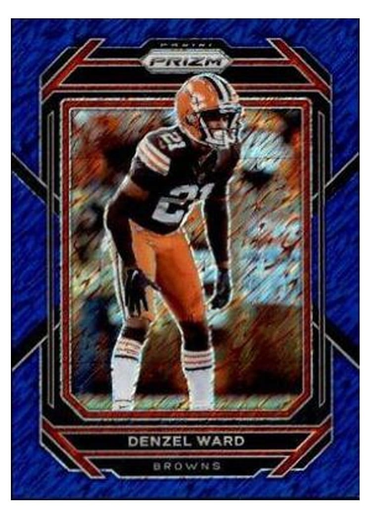 2022 Panini Prizm Base Set Denzel Ward Blue Shimmer #73 card