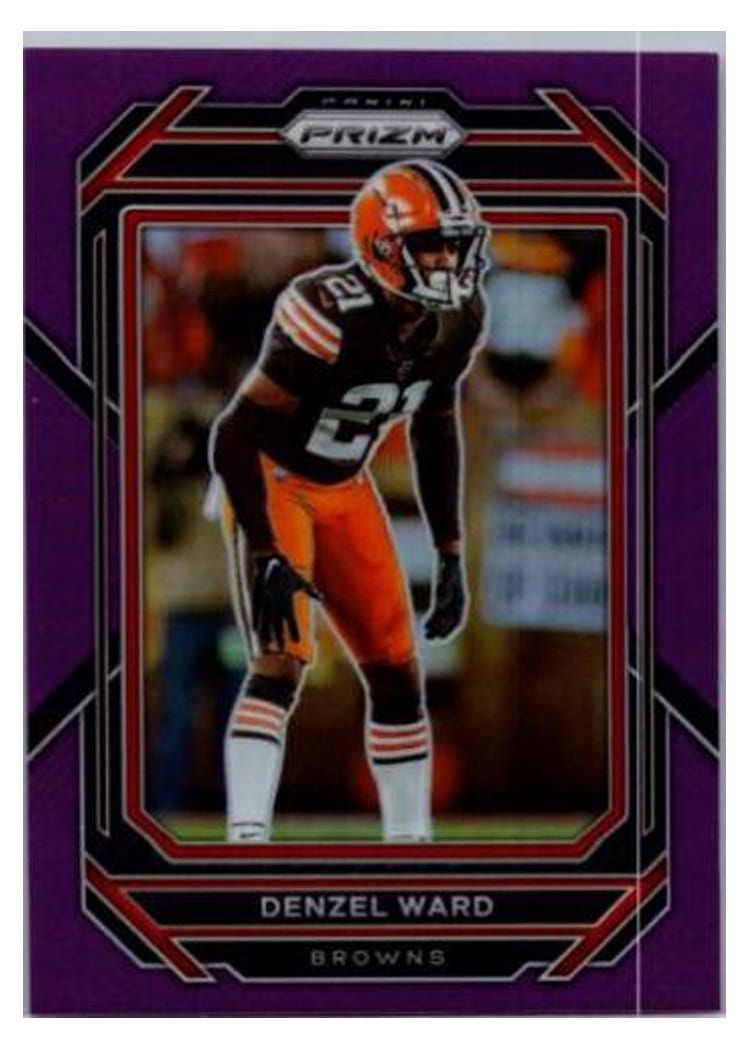 2022 Panini Prizm Base Set Denzel Ward Purple #73 card