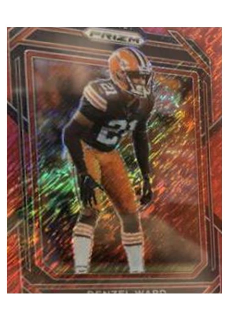 2022 Panini Prizm Base Set Denzel Ward Red Shimmer #73 card