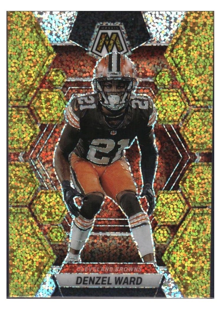 2023 Panini Mosaic Base Set Denzel Ward Gold Sparkle #52 card