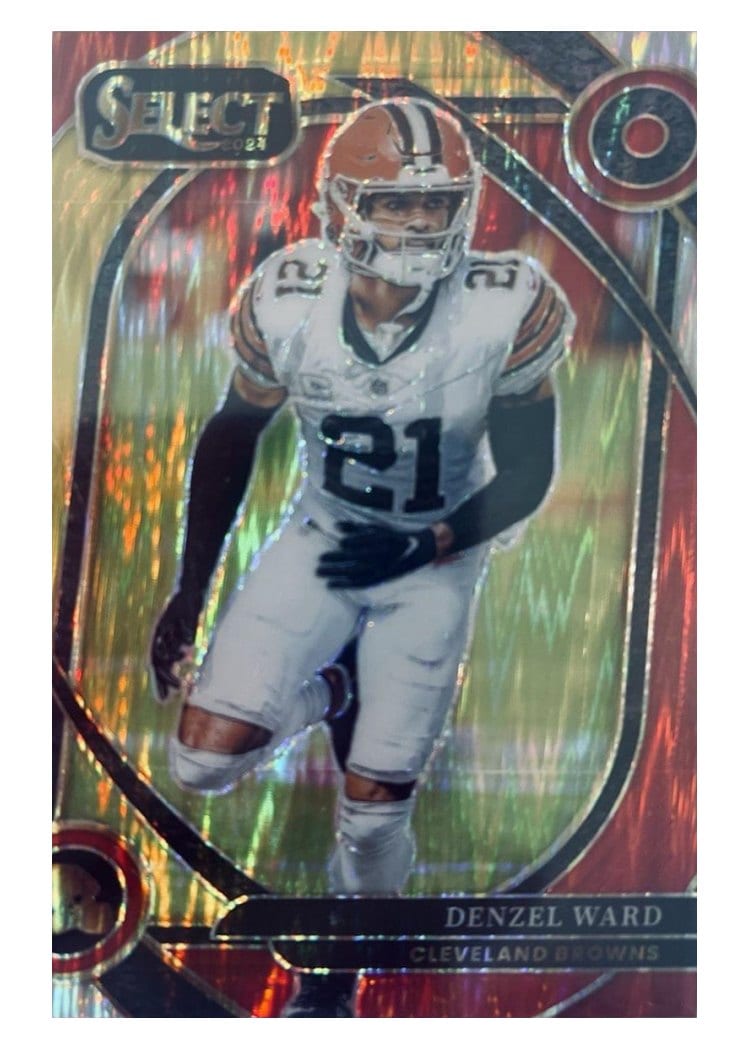 2024 Panini Select Base Set Denzel Ward Black Red Prizm Shock #248 card