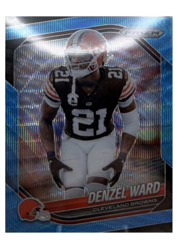 2025 Panini Prizm Base Set Denzel Ward Blue #90 card