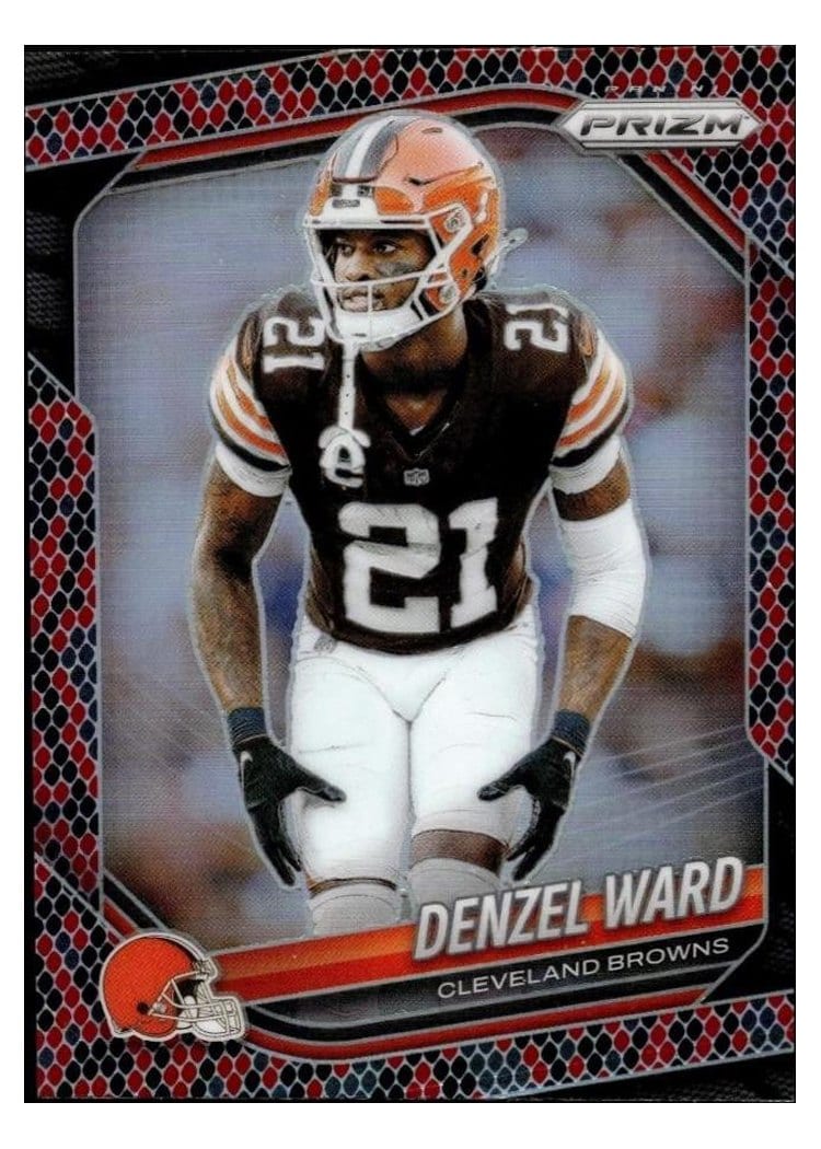 2025 Panini Prizm Base Set Denzel Ward #90 card